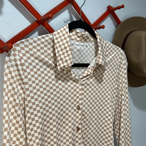 Abercrombie & Fitch Checkered Cropped Long sleeve - Picture 4 of 8